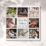 Elegant Personalized Wedding Photo Collage Faux Canvas Print<br><div class="desc">Personalize with your eight favourite wedding day photos,  name and special date to create a unique photo collage,  memory and gift. Designed by Thisisnotme©</div>