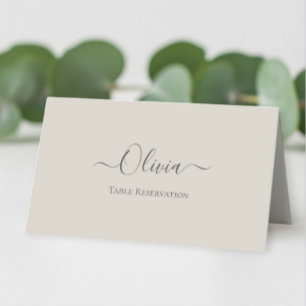 Elegant Personalized Wedding Place Card –  Simple 