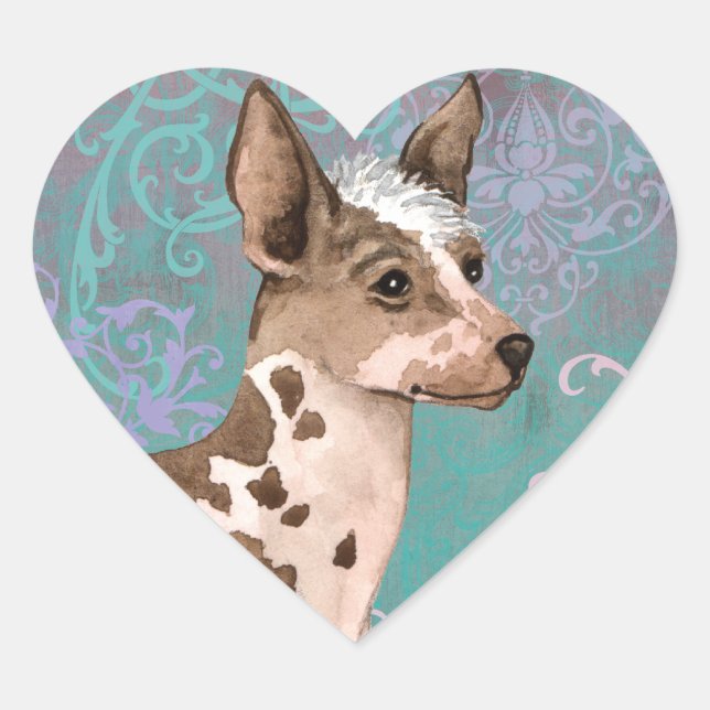Elegant Peruvian Inca Orchid Heart Sticker (Front)