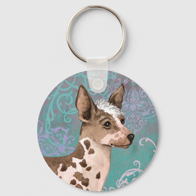 Elegant Peruvian Inca Orchid Key Ring (Front)