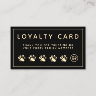 Elegant pet business loyalty card