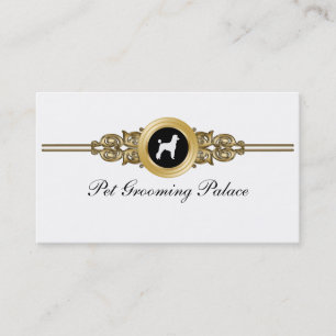 Elegant Pet Grooming Business Cards