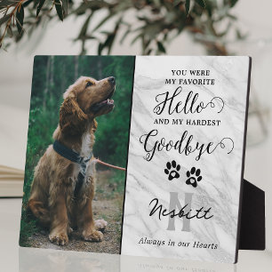 Elegant Pet Loss Memorial Picture Plaque