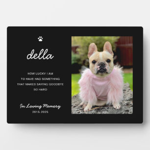 Elegant Pet Memorial   Photo Keepsake Plaque