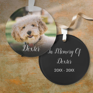 Elegant Pet Photo Memorial Ornament