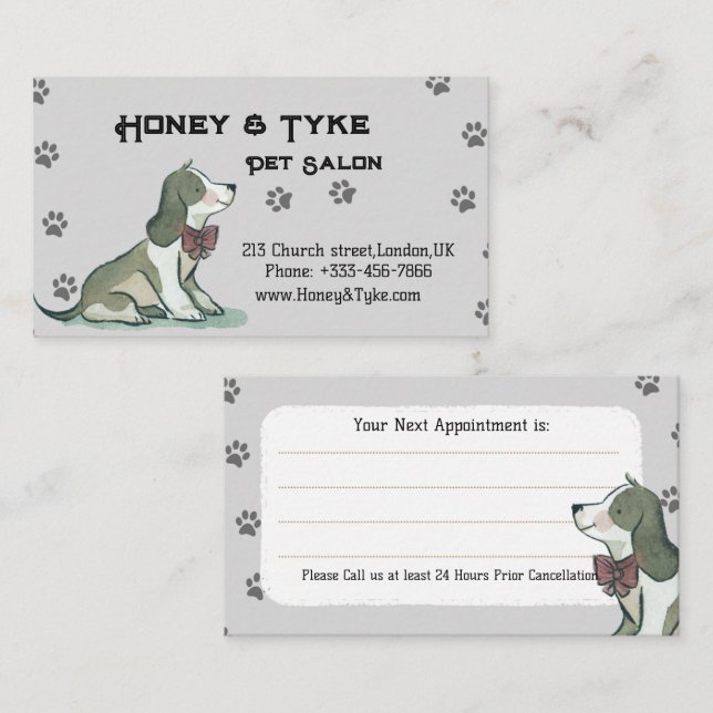 Elegant Pet Salon Appointment  (Front/Back)