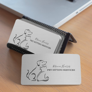 Elegant Pet Sitting Services Business Card