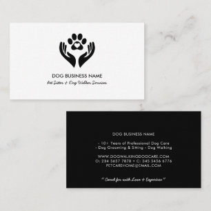 Elegant Pet Sitting Services Business Card