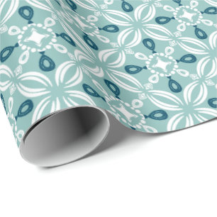 Elegant Petaline Wrapping Paper (Ocean Mist)