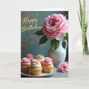 Elegant Petals Birthday Card
