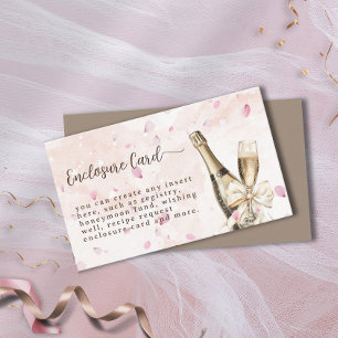 Elegant Petals Bubbly Bridal Shower Enclosure Card