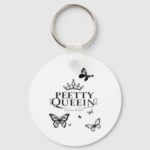 Elegant Petty Queen Design Sticker Key Ring