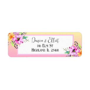 Elegant  Petunias Floral Yellow and Pink