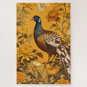 Elegant Pheasant William Morris Inspired Jigsaw Puzzle