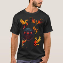 Elegant Phoenix Ink Monogram & Mysterious 