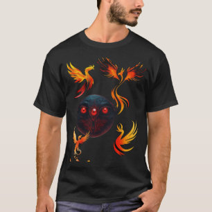 Elegant Phoenix Ink Monogram & Mysterious T-Shirt