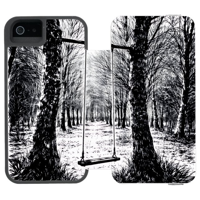 Elegant phone case with natural landscapes incipio iPhone wallet case (Folio Open)