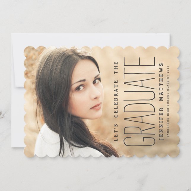 Elegant Photo | 2016 Graduation Party Invitation (Front)