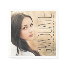 Elegant Photo 2016 Graduation Party Paper Napkins