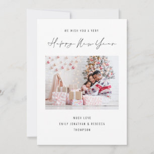 Elegant Photo 2026 Calendar Happy New Year Holiday Card