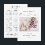 Elegant Photo 2026 Calendar Merry Christmas card<br><div class="desc">Elegant Photo 2026 Calendar Merry Christmas. Add your favourite photo and personalise with your greeting and names at the bottom. Merry Christmas is in a stylish set handwritten style script. With a convenient 2026 calendar on the back for your recipients and Happy New Year greeting.</div>