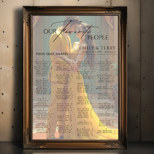 Elegant Photo Alphabetical Wedding Seating Chart