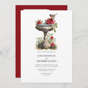Elegant Photo and QR Code Garden Wedding Invitation