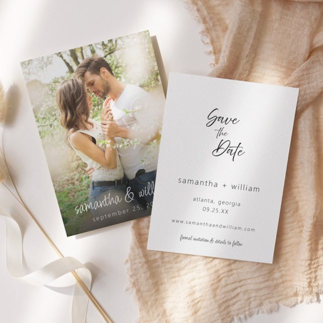 Elegant Photo and Text | Wedding Save The Date (Creator Uploaded)