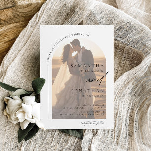 Elegant Photo Arch Bohemian Wedding Invitation