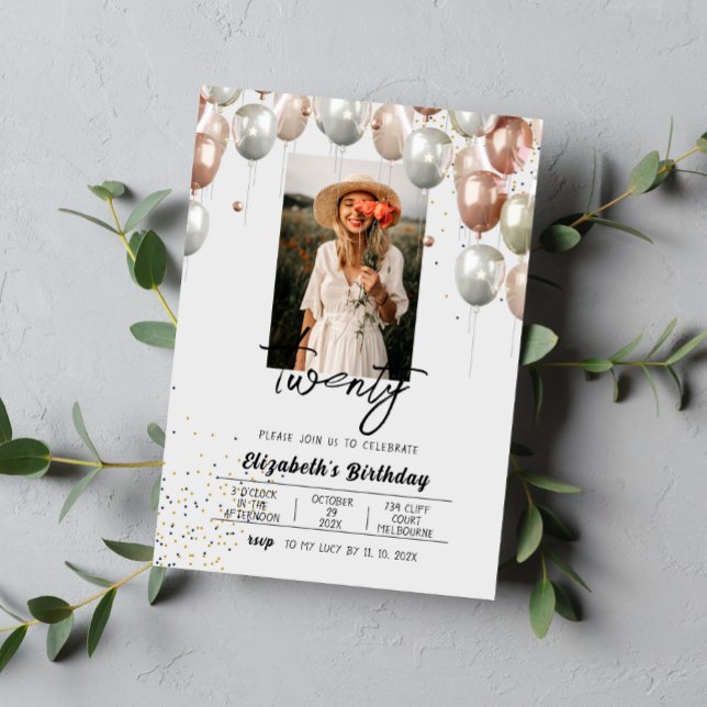Elegant Photo Birthday Invitation (Creator Uploaded)