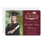 Elegant Photo Burgundy Gold College Graduation