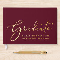 Elegant Photo Burgundy Graduation Party