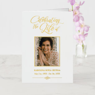 Elegant Photo Celebrating Life Funeral Program