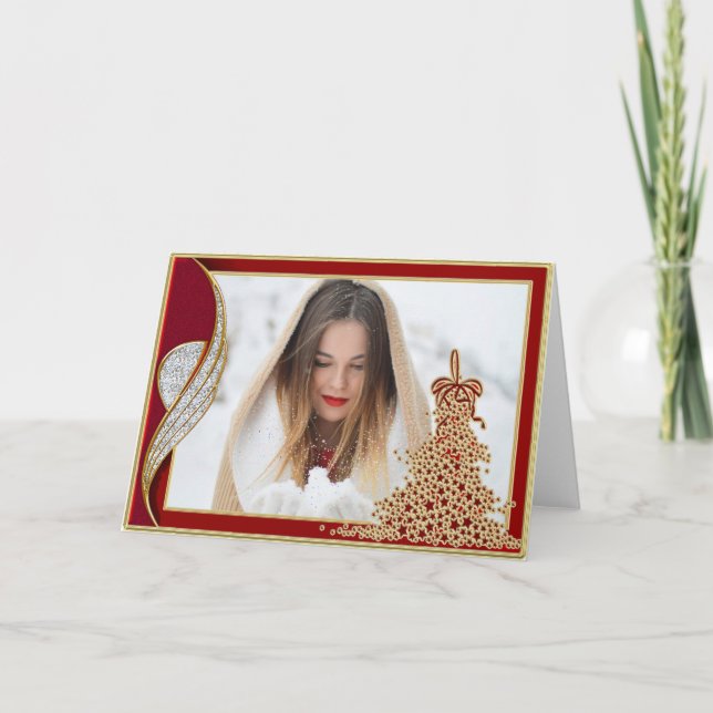 Elegant Photo Christmas Card (Front)