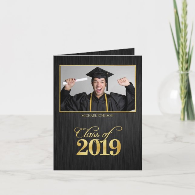 Elegant Photo Class of 2019 Graduation Party Invitation (Front)