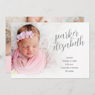 Elegant Photo Collage Birth Announcement