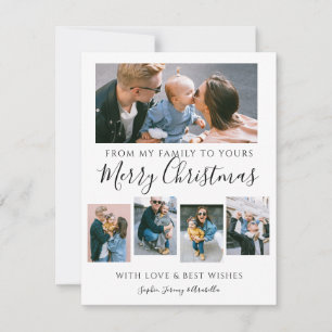 Elegant Photo Collage Christmas Holiday Card