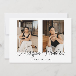 Elegant Photo Collage Graduation Announcement