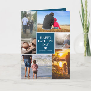 Elegant Photo Collage Happy Father's Day Card