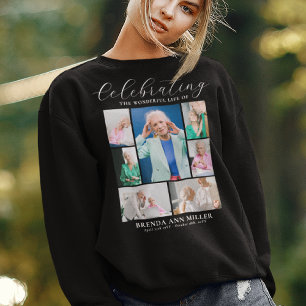 Elegant Photo Collage Memorial Funeral Tribute T-S Sweatshirt