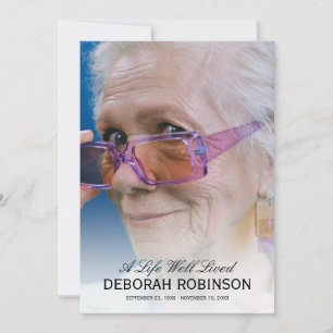 Elegant Photo Collage Memorial Thank You Card