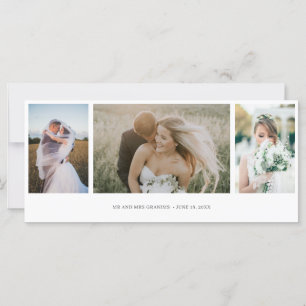 Elegant  Photo Collage Wedding Thank You