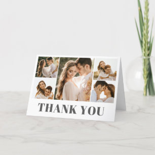 Elegant Photo Collage Wedding Thank You