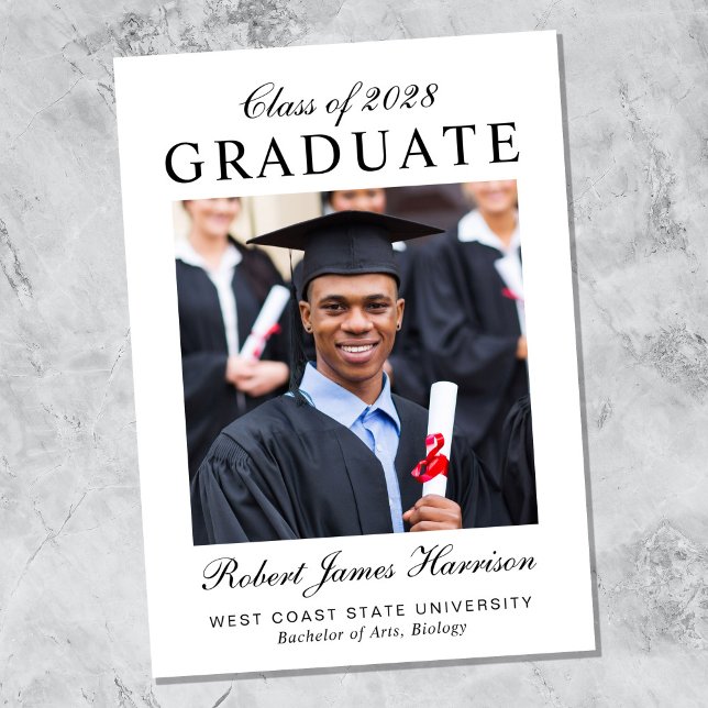 Elegant Photo College Graduation Announcement (Creator Uploaded)