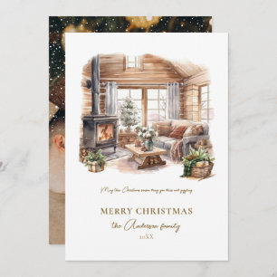 Elegant photo Cosy Home holiday Card