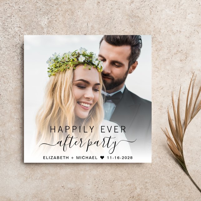 Elegant Photo Cream Wedding Reception Invitation (Creator Uploaded)