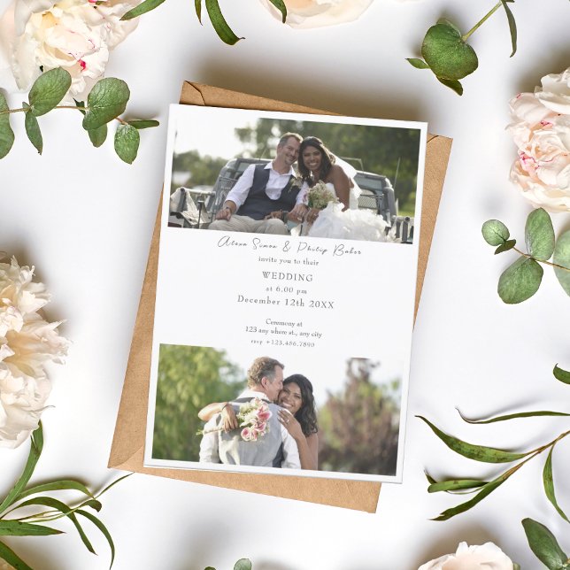 Elegant photo designed wedding invitation (1)