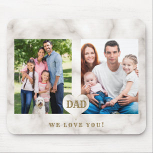 Elegant Photo Family Collage Father's Day Mouse Mat