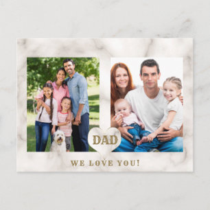 Elegant Photo Family Collage Father's Day Postcard