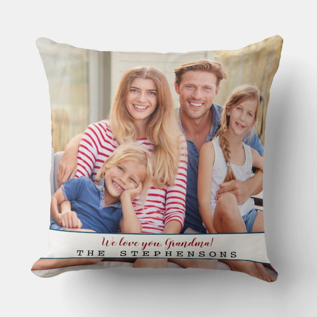 Elegant Photo Family Mother's Day Cushion (Front)